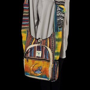 A versatile and beautiful sun embroidery multi-color boho bag! Spring 2024